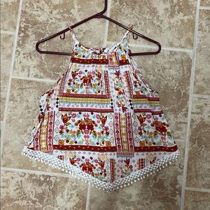 H&M Crochet Trim Top